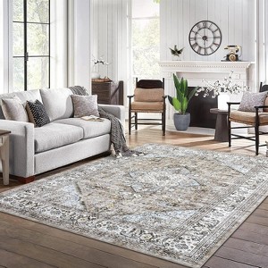 Hallway Runner Rug Washable Soft Vintage Area Rugs for Bedroom Living Room Kitchen Non Slip Floor Runner for Indoor Home Decor Stain - 1 of 4