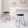 MH London Ember 26" Saddle Seat Solid Wood and Metal Counter Bar Stool - 2 of 4