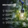 Brightech 15-Bulb LED AmbiencePro Hanging Solar Remote Outdoor String Lights Clear Bulb Black Wire - image 3 of 4