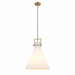 Newton Cone - 1 Light Stem Hung Pendant In Industrial Style-20.38 Inches Tall and 16 Inches Wide - 1 of 1