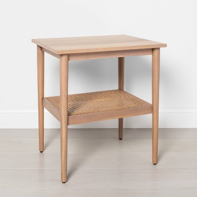Wood & Cane Square Accent Table Natural - Hearth & Hand™ with Magnolia