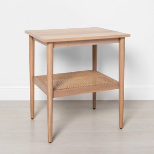 Wood & Cane Accent Side Table - Hearth & Hand™ with Magnolia - 1 of 4