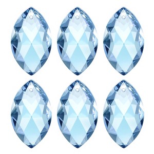 Unique Bargains K9 Crystal DIY Grid Chandelier Oval Pendant beads 1.5" 6 Pcs - 1 of 4