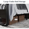 King Size Metal Bed with Curved Wood Head & Footboard, Heavy Duty Platform Bed Frame, Under-Bed Storage, Easy Assembly, Black - 4 of 4