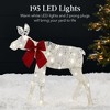 Best Choice Products 4ft 3-Piece Lighted 2D Christmas Moose Set Outdoor Décor w/ 195 LED Lights, Stakes - 4 of 4