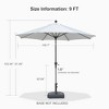 PURPLE LEAF Patio Umbrella Outdoor Table Umbrella Aluminum Frame Market Umbrella Sun Umbrella with 8 Sturdy Ribs - 2 of 4