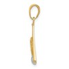 Black Bow Jewelry 14k Yellow Gold and White Rhodium Two Tone Baseball Pendant - 2 of 4