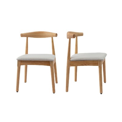 NicBex Mid-Century Dining Chair Set of 2 Kitchen Upholstered Fabric Dining Room & Kitchen Chairs with Cushion Seats
