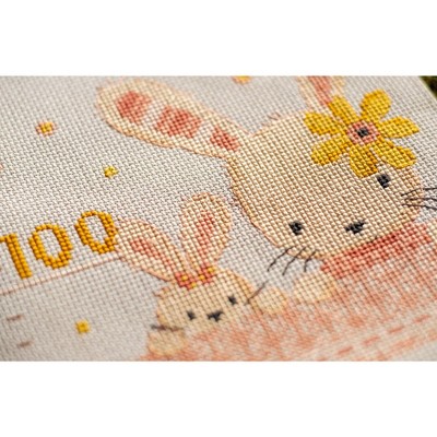 Vervaco Counted Cross Stitch Kit 7.2"X28"-Sweet Bunnies (14 Count)