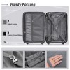 20inch+24inch Suitcase Set Of 2, Lightweight ABS Expanable Luggage With 3-digit Lock & Spinner Wheels For Travel - 3 of 4