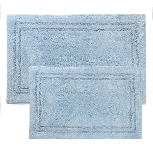 Non-Slip Machine Washable Solid Cotton 2 Piece Bathroom Rug Set by Blue Nile Mills - 1 of 4