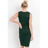 Hello Miz Women's Sleeveless Front Pleat Maternity Dress - 4 of 4