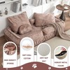 NicBex Modern Foldable Velvet Single Sofa with Adjustable Back & Massage Pillow, Comfortable Sleeper Chair for Living Room & Bedroom - 3 of 4