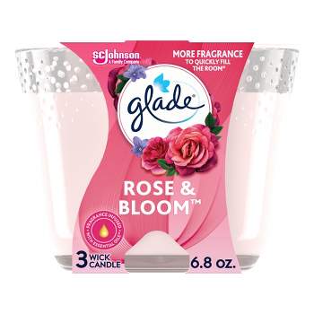 Glade 3 Wick Candle -Rose & Bloom - 6.8oz