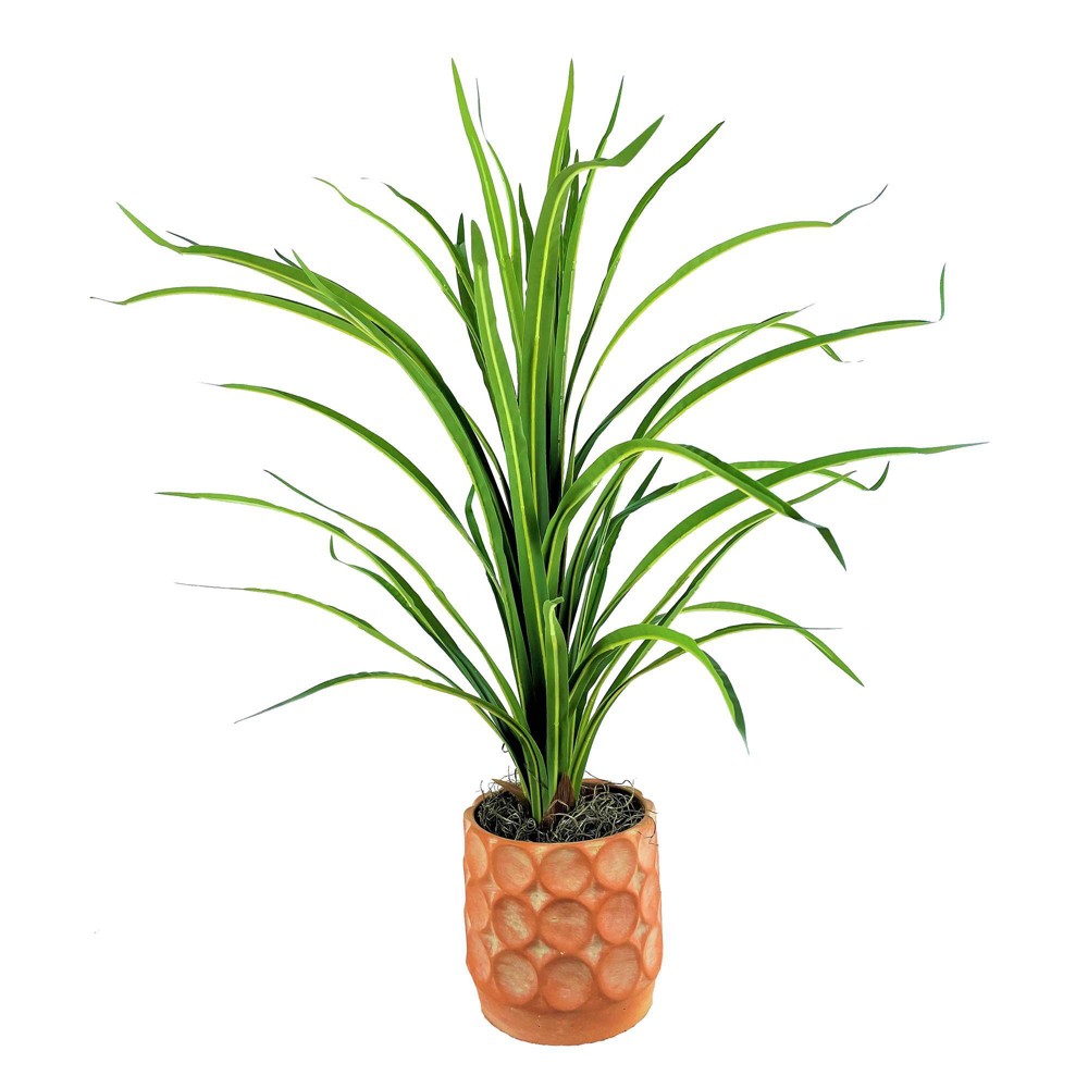 Photos - Other interior and decor 38" Artificial Thin Dracaena in Terracotta Planter - LCG Florals: Faux Flo