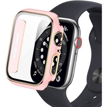 Pink Apple Watch Series 8/7 41MM Case With Screen Protector