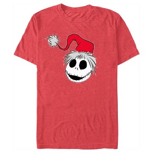 Men's The Nightmare Before Christmas Jack Santa Hat T-Shirt - 1 of 4