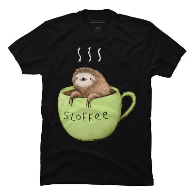 Men's Design By Humans Sloffee By SophieCorrigan T-Shirt
