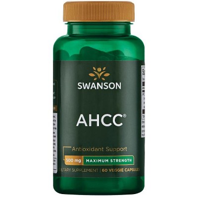 Swanson Herbal Supplements Maximum Strength AHCC 500 mg Veggie Capsule 60ct.