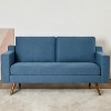 Vipbear 65.4 "Sofa, comfortable linen sofa, medieval modern small sofa, with spring pads, solid wood frame, tool-free assembly - 4 of 4