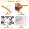 LunaLulinlk 1-piece divided insulated food tray, 5-grid stainless steel round tray with lid, shallow seal insulation, portable leak-proof tray - 4 of 4