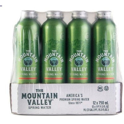 The Mountain Valley Spring Water - 750 Ml Aluminum Can (Pack of 12)