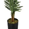 Monarch Specialties Artificial Plant 47 inch Tall Palm Tree Indoor Faux Fake Floor Greenery Potted Real Touch Decorative Green Leaves Black Pot - 3 of 4