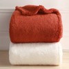 2pk 300 Recycled Fluffie Throw Blanket Delicate Marble Red - Berkshire Blanket & Home Co.: Cozy, Heavyweight, Non-Woven Polyester - 3 of 3