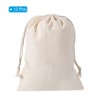Unique Bargains Bank Coin Deposit Change Transit Bags Canvas Coin Sacks Bag with Drawstring Beige 12 Pcs - 3 of 4