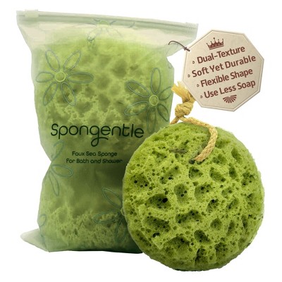 Spongentle Loofah, Multi-Texture for Gentle & Deep Exfoliation, Rich Lather, Ideal for Bath & Shower
