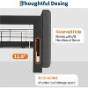 Queen Platform Bed Frame with 3 Storage Drawers – Low Profile, Slatted Base, No Box Spring, Gray - 4 of 4