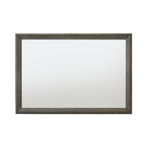 FONTOI Mirror Furniture Floor Mirror Rectangular Frame Design Adds Modern Balance and Brightness for Bedroom Living Room, Gray,Oak, 1"*46"*32" - 1 of 4