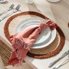 Plum & Post Jute Coil Oval Placemats, Set of 8 - Natural/Rust - 4 of 4