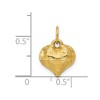 Black Bow Jewelry 14k Yellow Gold Textured Puff Heart Pendant, 11mm - 4 of 4