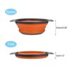 Unique Bargains Collapsible Colander Silicone Round Foldable Strainer with Handle - 3 of 4