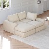 GDFStudio Quiller Modern 99" Corduroy Upholstered L-Shaped 3-Seat Sectional Sofa with Chaise - 4 of 4