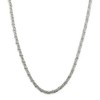 Black Bow Jewelry Mens 4mm Sterling Silver Fancy Solid Byzantine Chain Necklace - 3 of 4