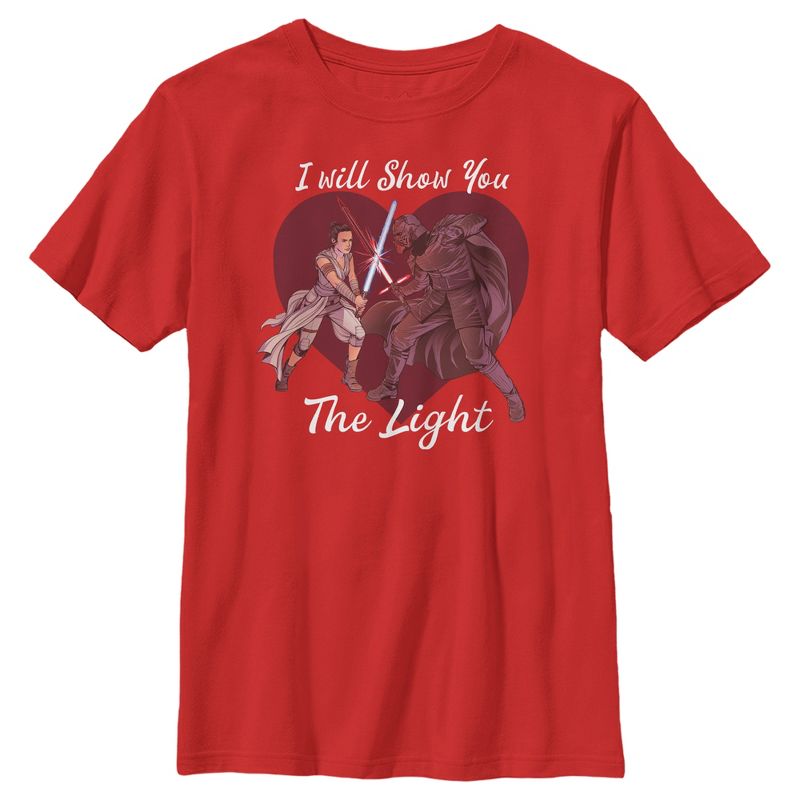 Boy's Star Wars: The Rise of Skywalker Kylo Ren and Rey I Will Show You the Light T-Shirt, 1 of 5