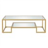 54" Brass Finish Coffee Table - Henn&Hart - 3 of 4