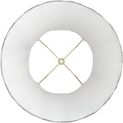 Morell Gray Scallop Bell Lamp Shade with Chrome Fitting