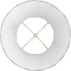 Springcrest Morell Gray Medium Scallop Bell Lamp Shade 10" Top x 16" Bottom x 15" High x 16" Slant (Spider) Replacement with Harp and Finial - 3 of 4
