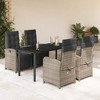 vidaXL Garden Dining Set Grey, Black, Dark Grey - 2 of 4