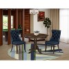3-Piece Mahogany Finish Solid Wood Top-Round Dining Room Set-Seats 4 - 2 of 4