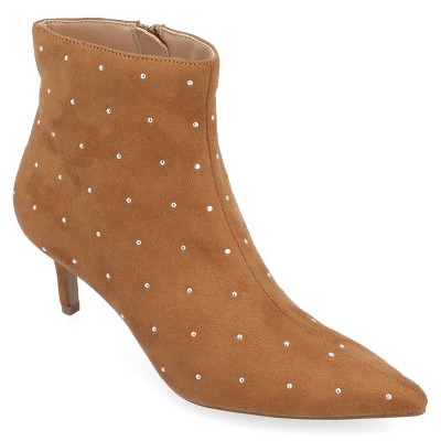 Journee Collection Womens Rossia Inside Zip Kitten Heel Bootie