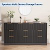 Modern 10-Drawer Dresser with Fluted Texture, Wide Wood Chest for Bedroom Storage & TV Stand, 59 Inch Wide, Anti-Tip Kit Included - 3 of 4
