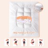 Itopfox Queen Mattress Topper for Back Pain Relief, Extra Thick Pillow Top Plush Mattress Pad with Deep Pocket, Soft Down Alternative - 3 of 4