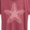 Women's - Instant Message - Nautical Striped Starfish Short Sleeve Graphic T-Shirt - 2 of 4