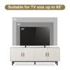 Vipbear 70" Fluted TV Stand with Adjustable Shelf for TVs up to 80 Inches,Entertainment Center with Storage,Modern TV Console for Living Room - 3 of 4
