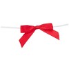 Juvale 100 Pack Twist Tie Bows for Crafts, Pre-Tied Satin Ribbon for Gift Wrap Bags, Party Favors, Baked Goods, Mini Bowties, 2.5 x 3.0 Inches, Red - 2 of 3