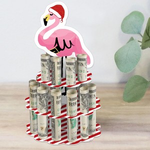 Big Dot of Happiness Flamingle Bells DIY Tropical Christmas Party Money Holder Gift Cash Cake - 1 of 4